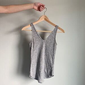 Heather grey ribbed tank top